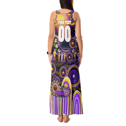 Personalised NAIDOC Week 2025 Storm Rugby Tank Maxi Dress Aboriginal Dot Painting