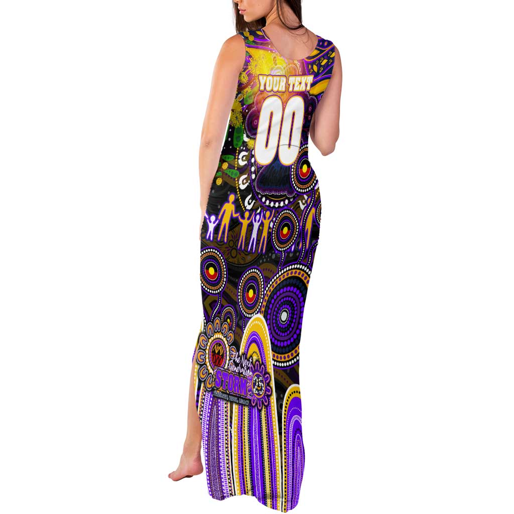 Personalised NAIDOC Week 2025 Storm Rugby Tank Maxi Dress Aboriginal Dot Painting