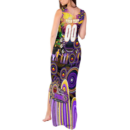 Personalised NAIDOC Week 2025 Storm Rugby Tank Maxi Dress Aboriginal Dot Painting
