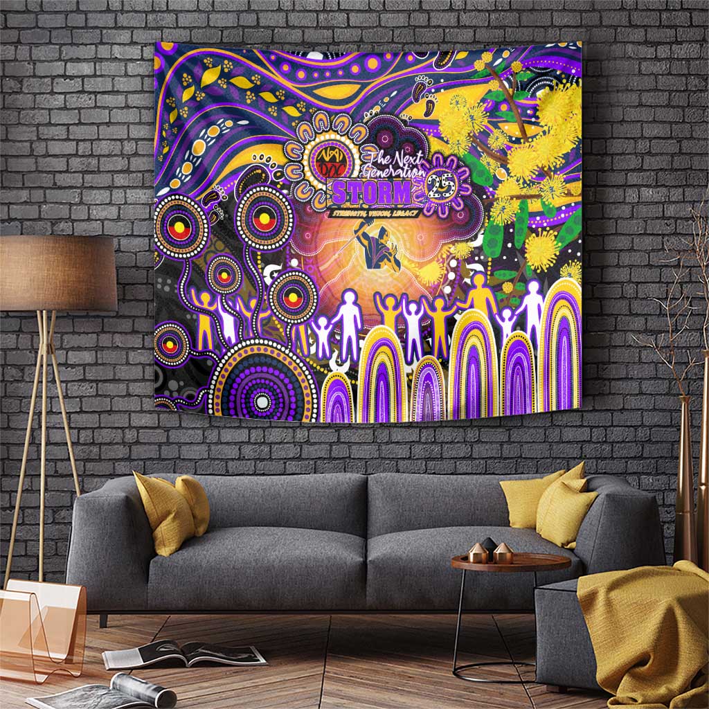 NAIDOC Week 2025 Storm Rugby Tapestry Aboriginal Dot Painting