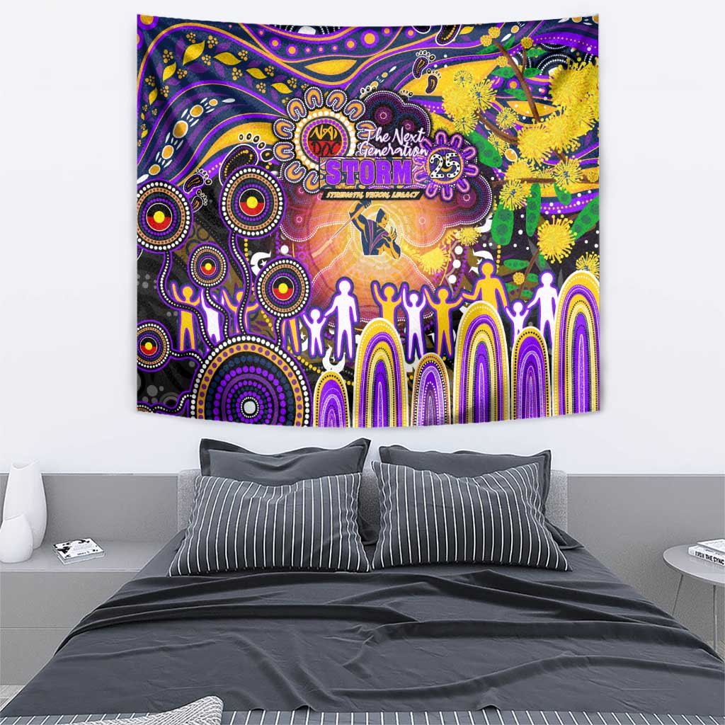 NAIDOC Week 2025 Storm Rugby Tapestry Aboriginal Dot Painting