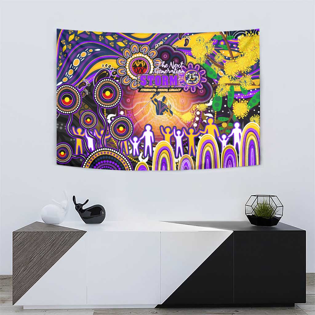 NAIDOC Week 2025 Storm Rugby Tapestry Aboriginal Dot Painting