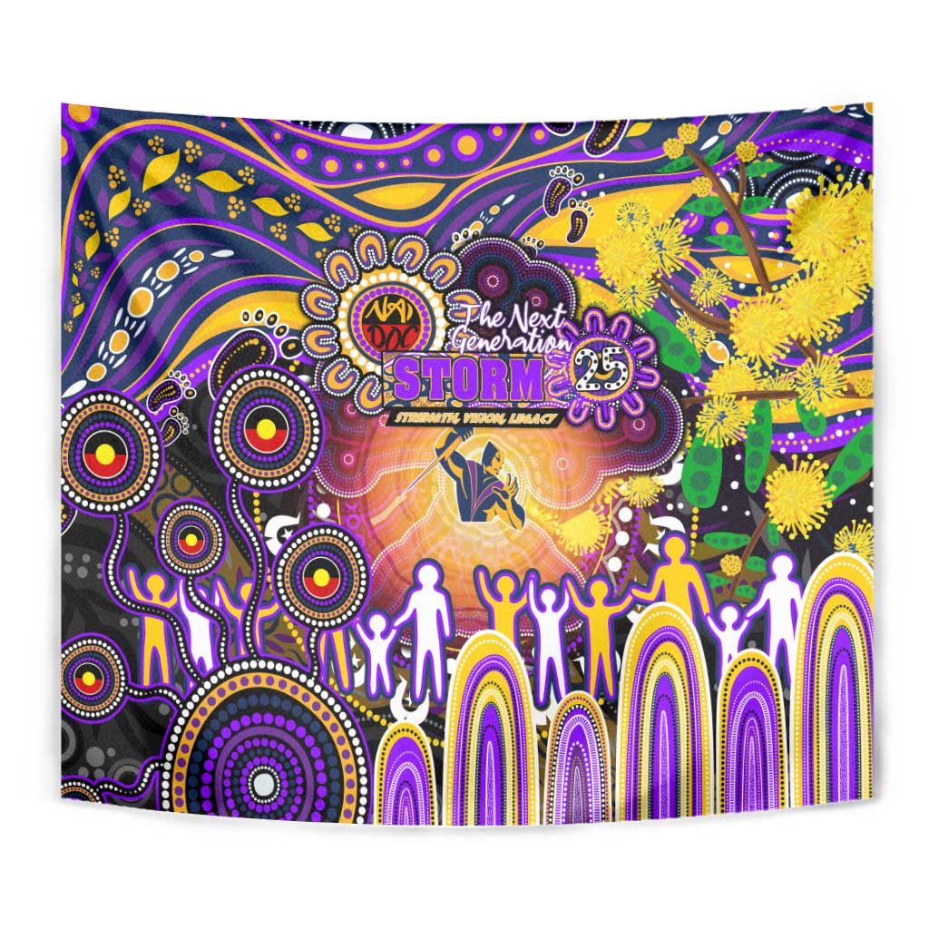 NAIDOC Week 2025 Storm Rugby Tapestry Aboriginal Dot Painting