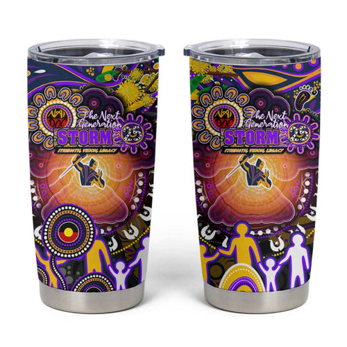 NAIDOC Week 2025 Storm Rugby Tumbler Cup Aboriginal Dot Painting