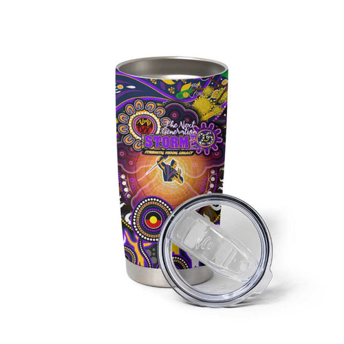 NAIDOC Week 2025 Storm Rugby Tumbler Cup Aboriginal Dot Painting