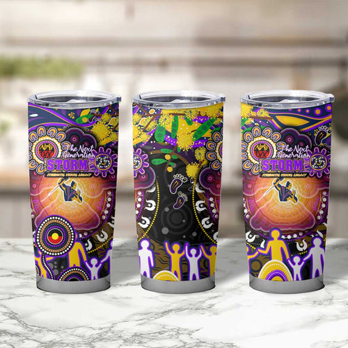 NAIDOC Week 2025 Storm Rugby Tumbler Cup Aboriginal Dot Painting