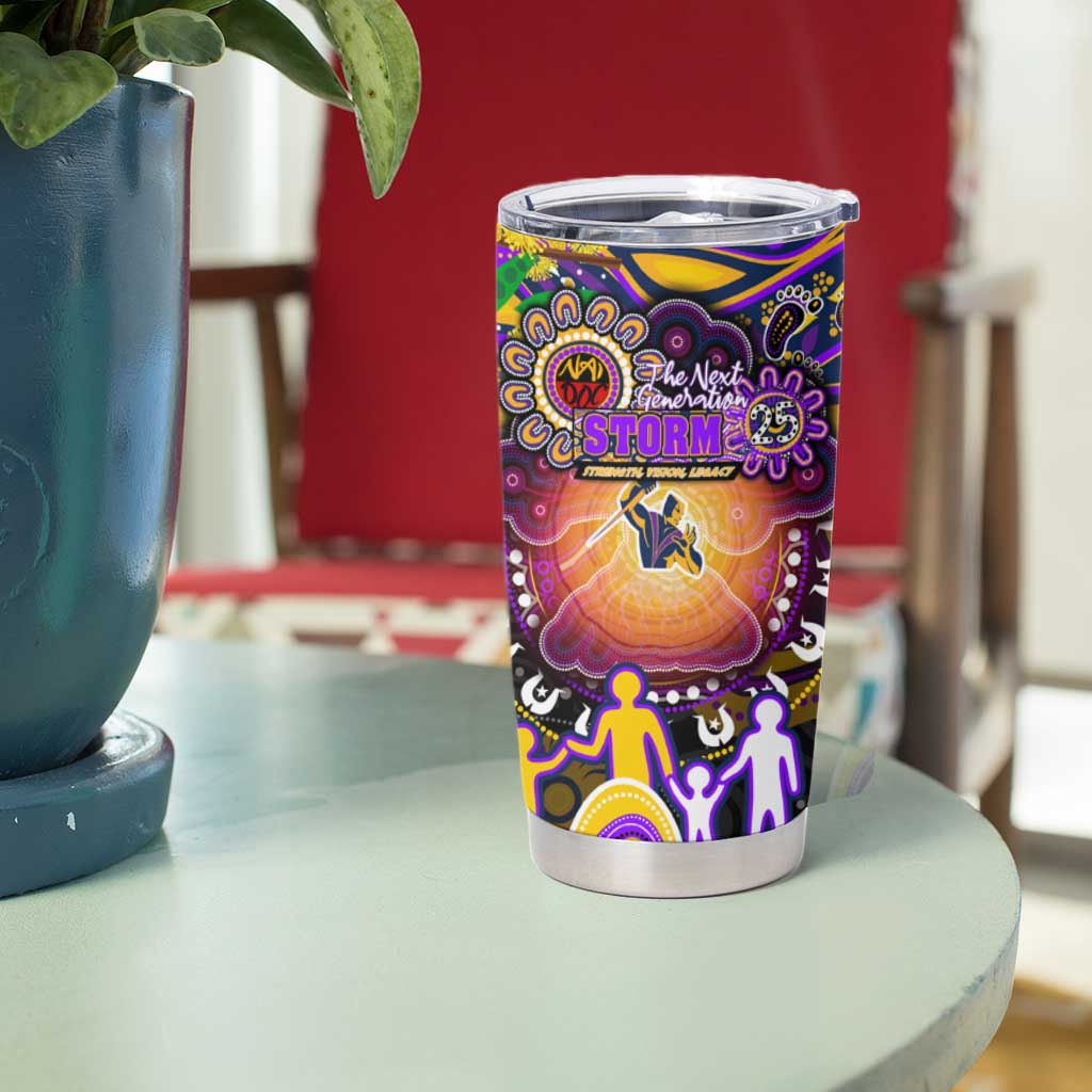 NAIDOC Week 2025 Storm Rugby Tumbler Cup Aboriginal Dot Painting