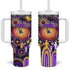 NAIDOC Week 2025 Storm Rugby Tumbler With Handle Aboriginal Dot Painting