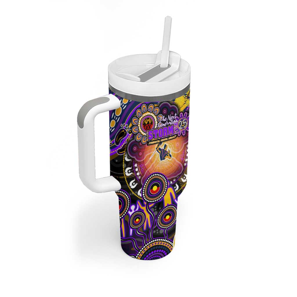 NAIDOC Week 2025 Storm Rugby Tumbler With Handle Aboriginal Dot Painting
