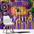 NAIDOC Week 2025 Storm Rugby Window Curtain Aboriginal Dot Painting