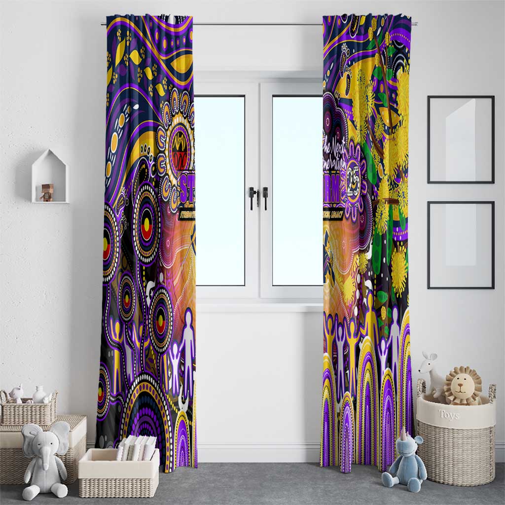 NAIDOC Week 2025 Storm Rugby Window Curtain Aboriginal Dot Painting