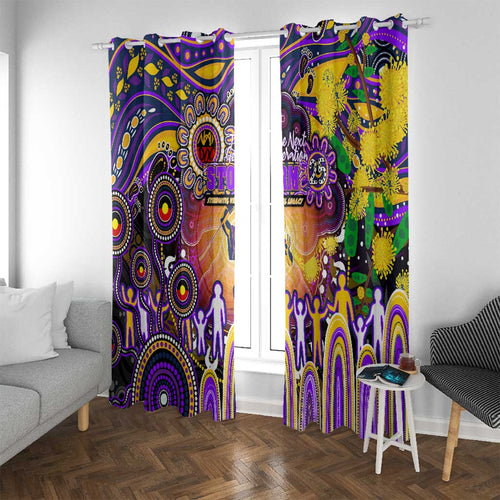 NAIDOC Week 2025 Storm Rugby Window Curtain Aboriginal Dot Painting