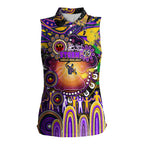 Personalised NAIDOC Week 2025 Storm Rugby Women Sleeveless Polo Shirt Aboriginal Dot Painting