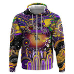Personalised NAIDOC Week 2025 Storm Rugby Zip Hoodie Aboriginal Dot Painting