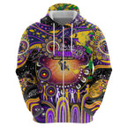 Personalised NAIDOC Week 2025 Storm Rugby Zip Hoodie Aboriginal Dot Painting