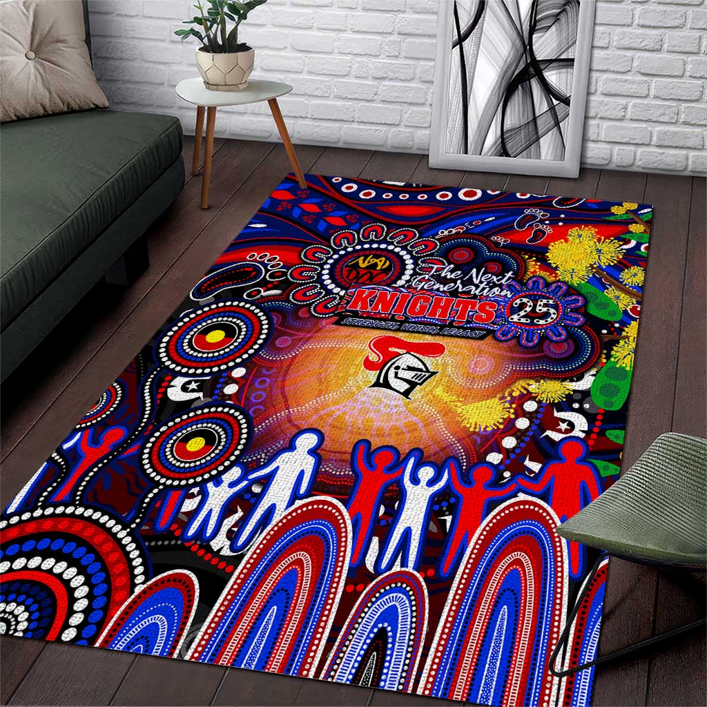 NAIDOC Week 2025 Knights Rugby Area Rug Aboriginal Dot Painting