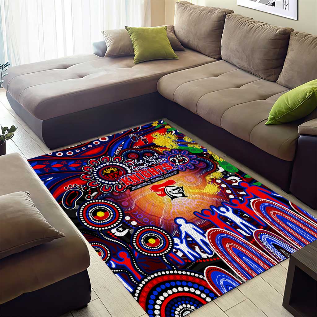 NAIDOC Week 2025 Knights Rugby Area Rug Aboriginal Dot Painting
