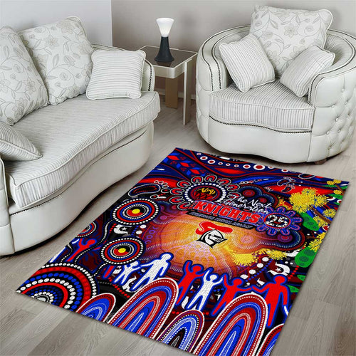 NAIDOC Week 2025 Knights Rugby Area Rug Aboriginal Dot Painting
