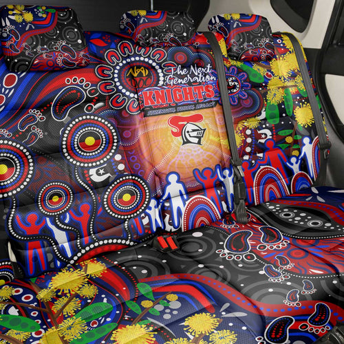 NAIDOC Week 2025 Knights Rugby Back Car Seat Cover Aboriginal Dot Painting