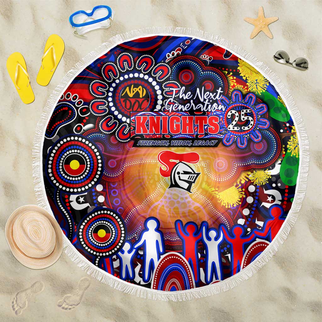 NAIDOC Week 2025 Knights Rugby Beach Blanket Aboriginal Dot Painting