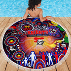 NAIDOC Week 2025 Knights Rugby Beach Blanket Aboriginal Dot Painting