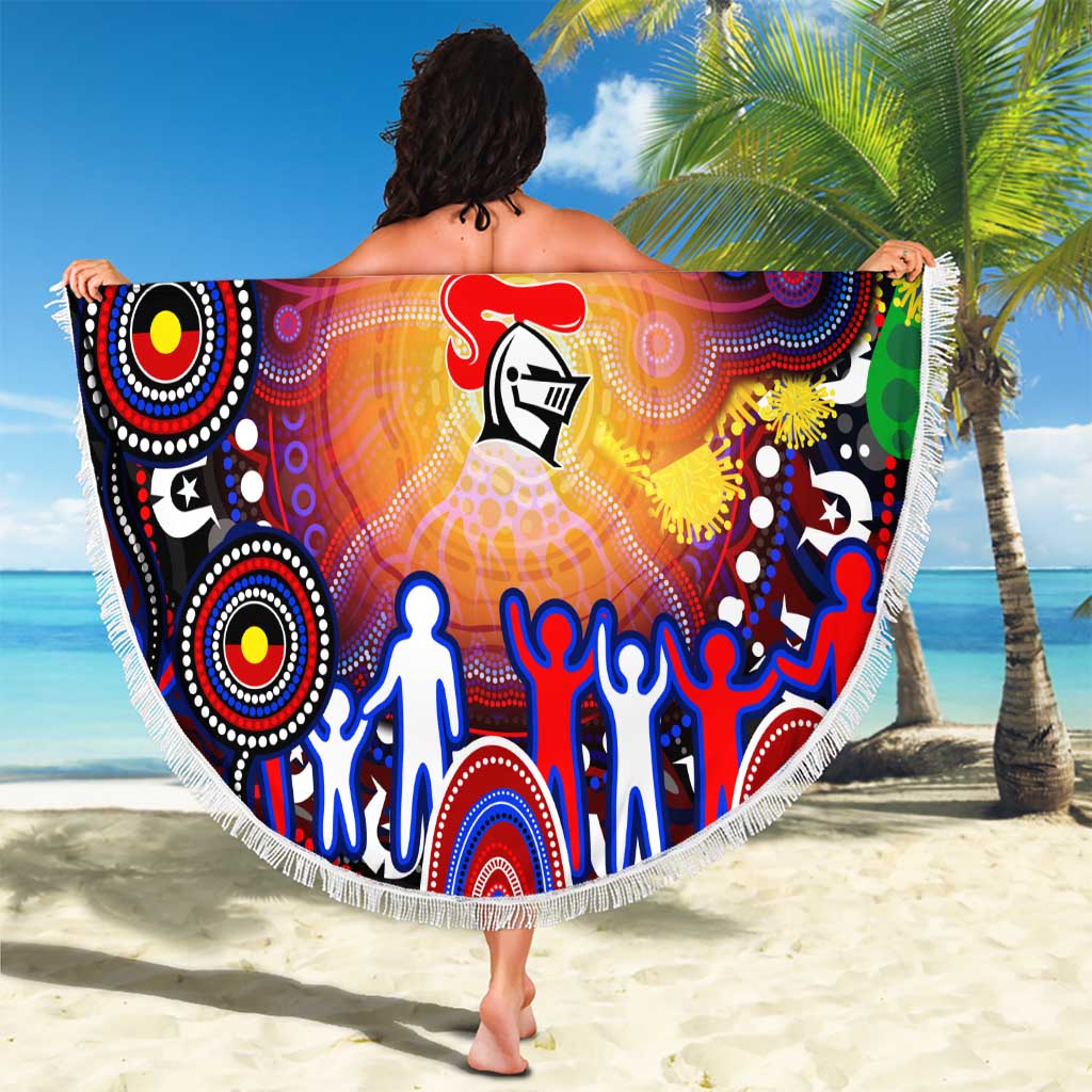 NAIDOC Week 2025 Knights Rugby Beach Blanket Aboriginal Dot Painting