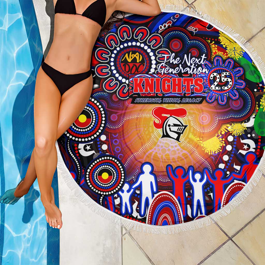 NAIDOC Week 2025 Knights Rugby Beach Blanket Aboriginal Dot Painting