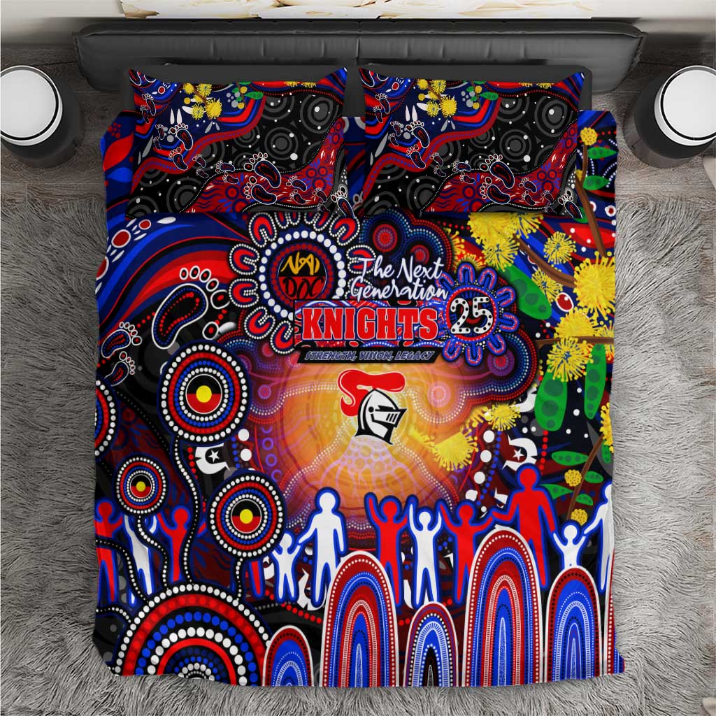 NAIDOC Week 2025 Knights Rugby Bedding Set Aboriginal Dot Painting