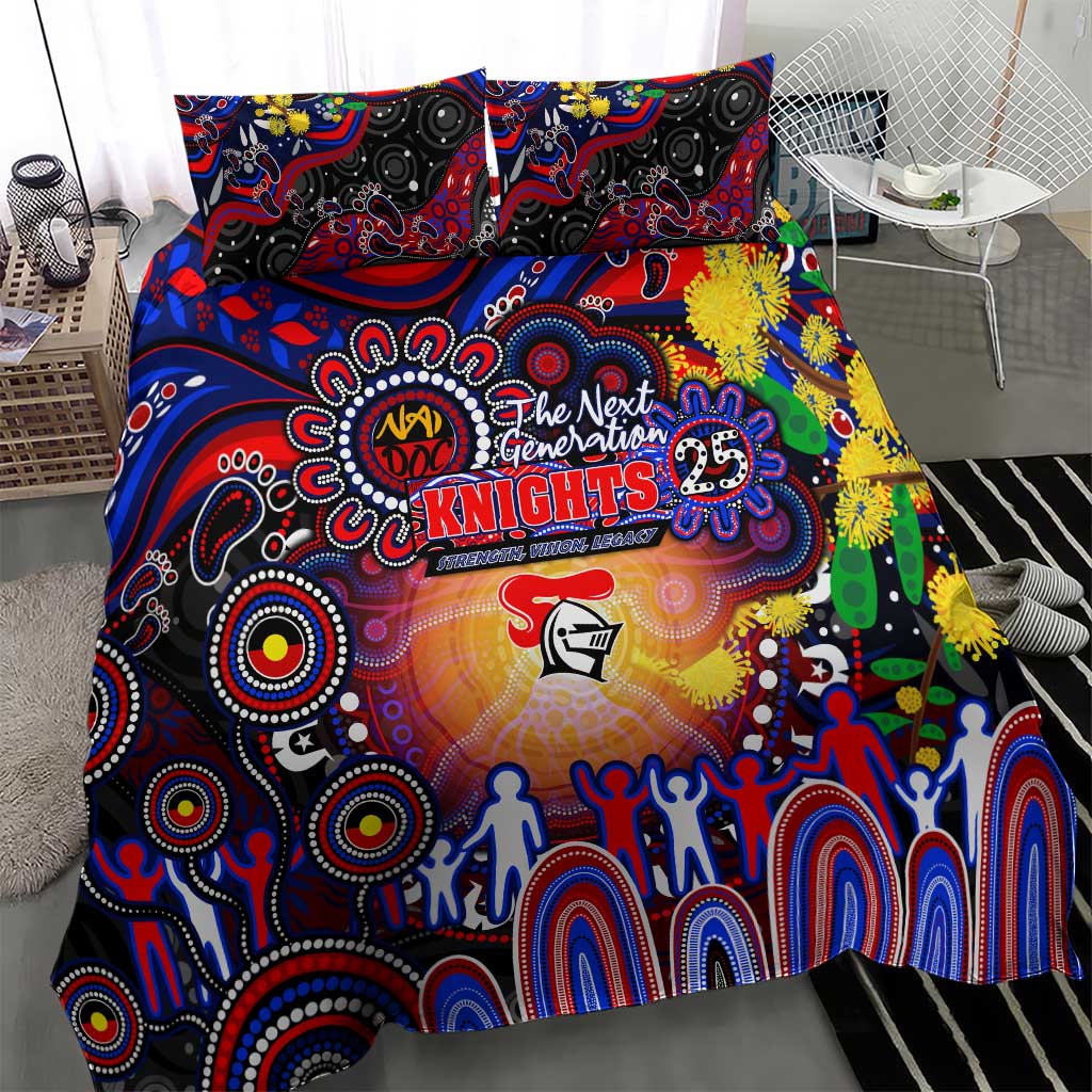 NAIDOC Week 2025 Knights Rugby Bedding Set Aboriginal Dot Painting