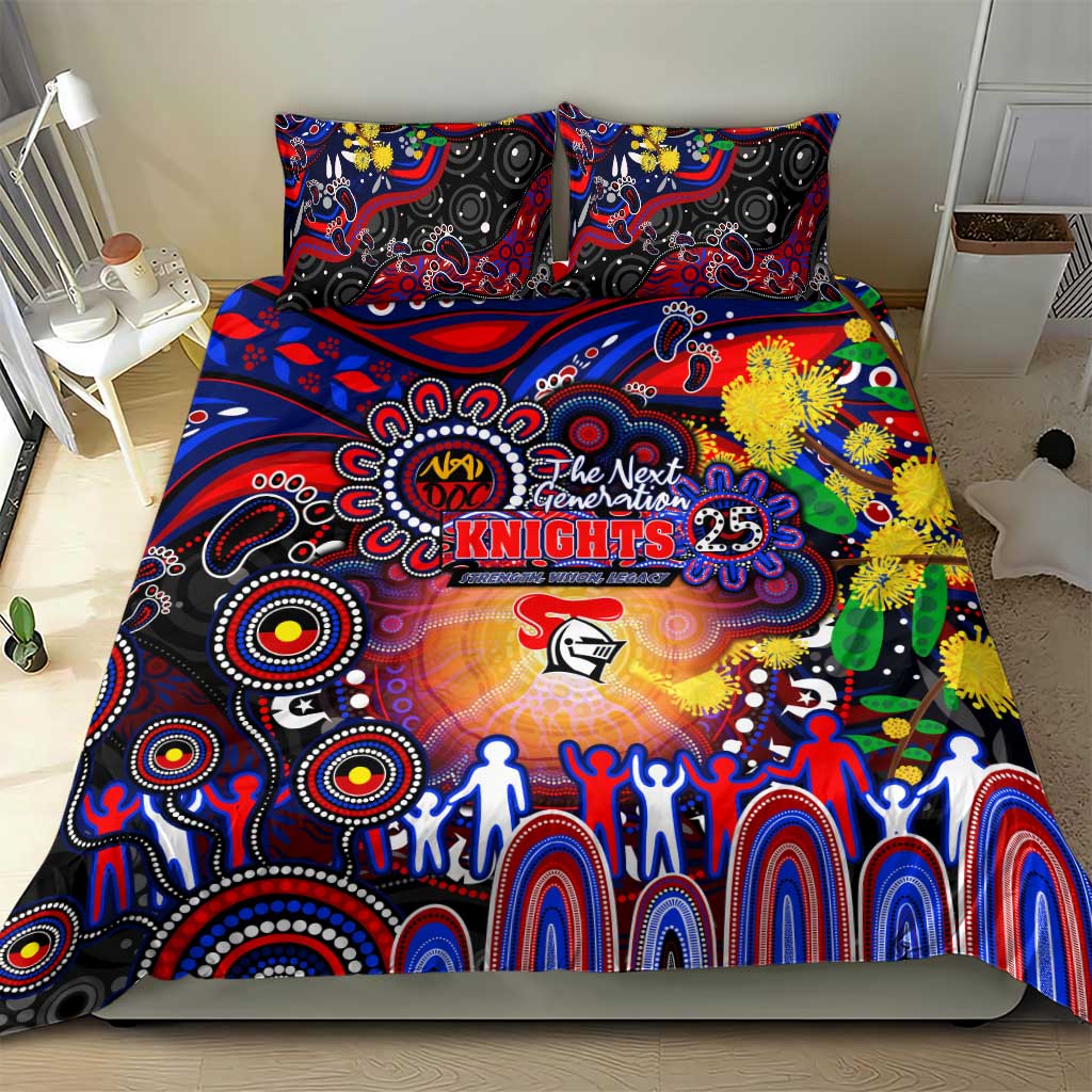 NAIDOC Week 2025 Knights Rugby Bedding Set Aboriginal Dot Painting