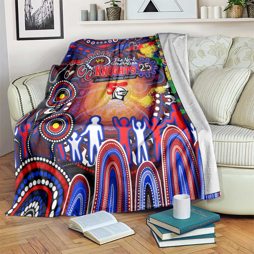 NAIDOC Week 2025 Knights Rugby Blanket Aboriginal Dot Painting