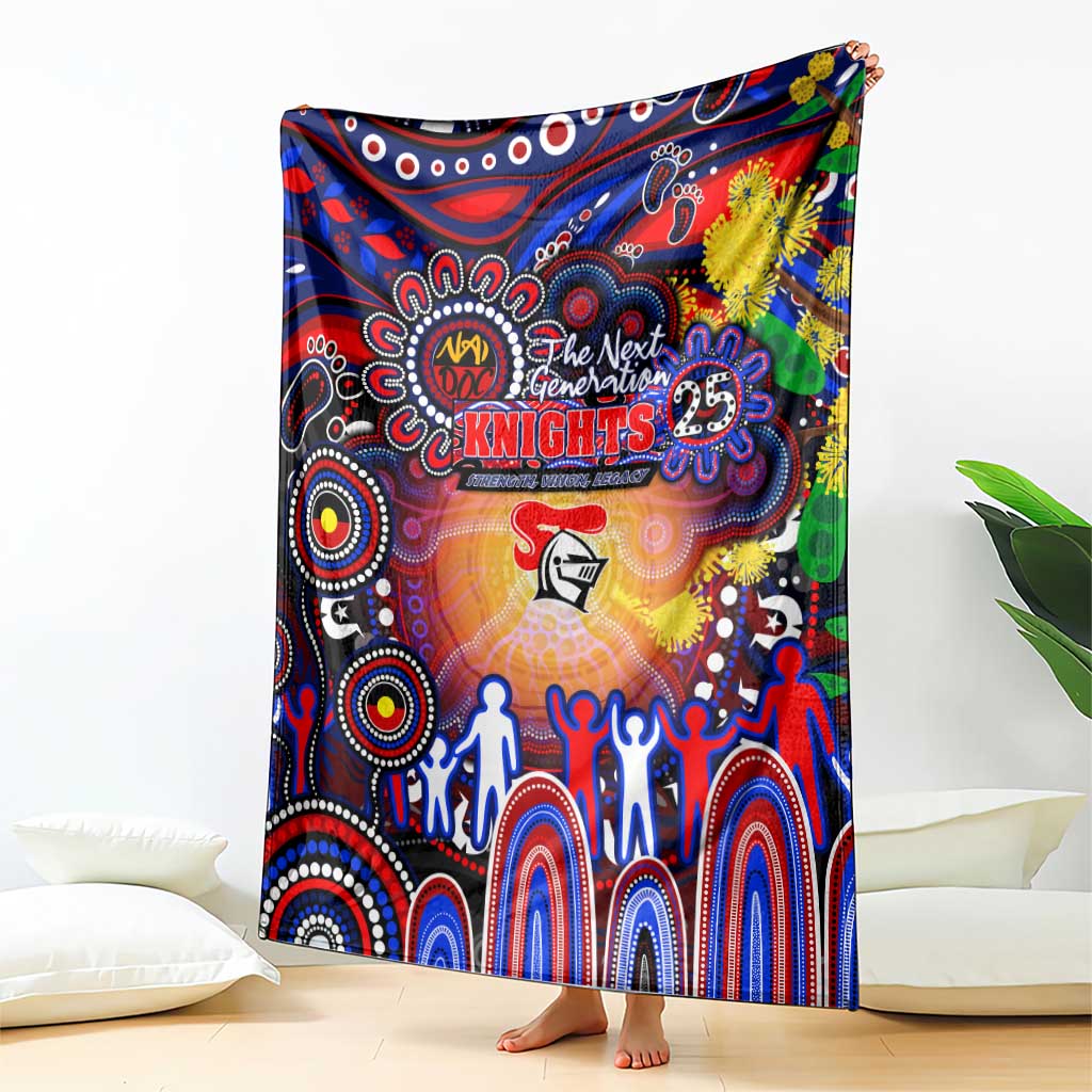 NAIDOC Week 2025 Knights Rugby Blanket Aboriginal Dot Painting