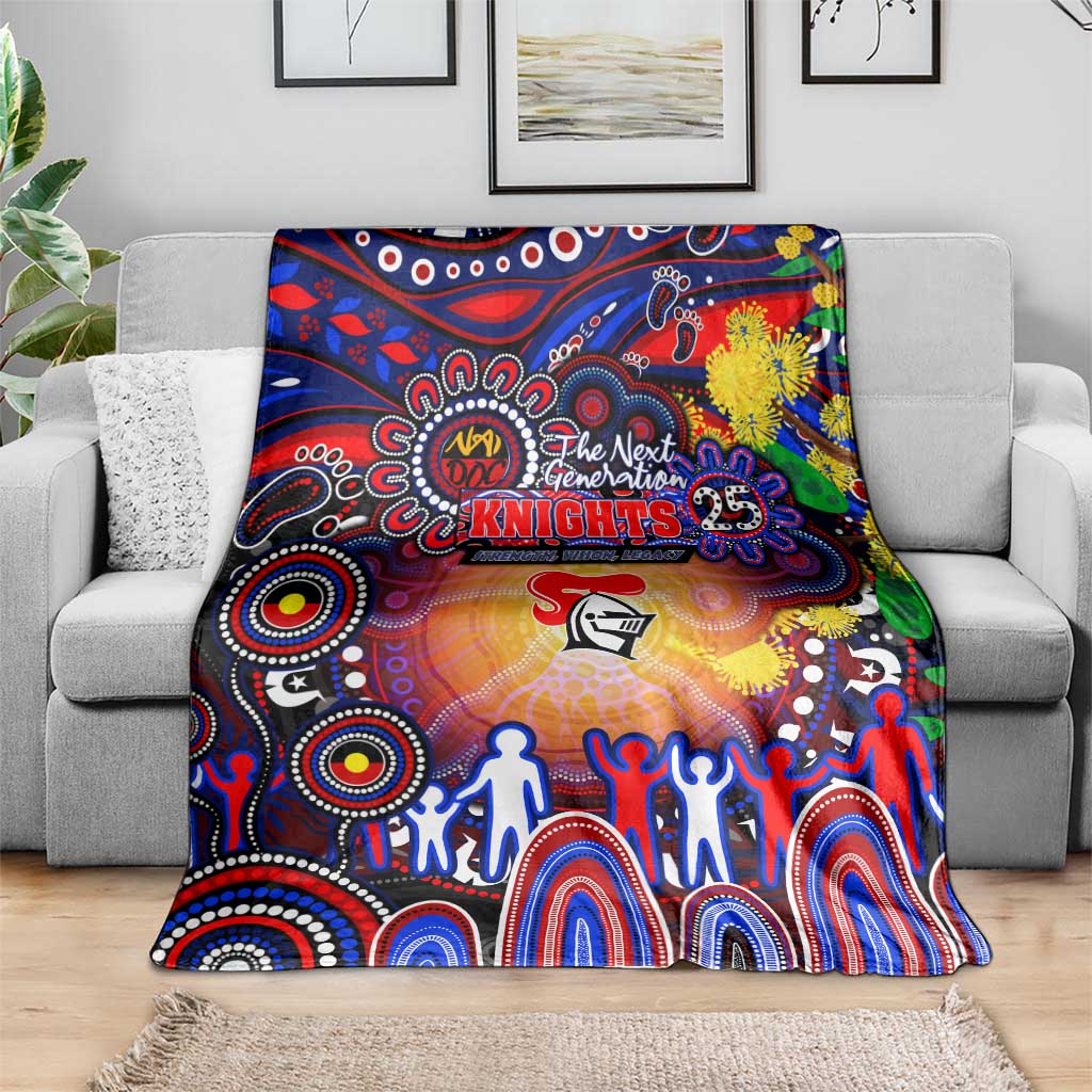 NAIDOC Week 2025 Knights Rugby Blanket Aboriginal Dot Painting