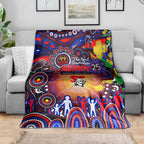 NAIDOC Week 2025 Knights Rugby Blanket Aboriginal Dot Painting