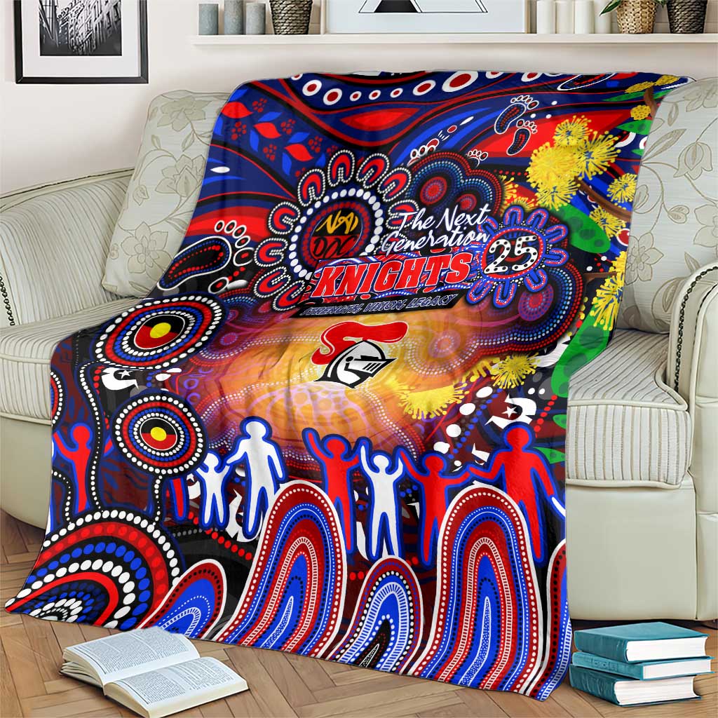 NAIDOC Week 2025 Knights Rugby Blanket Aboriginal Dot Painting