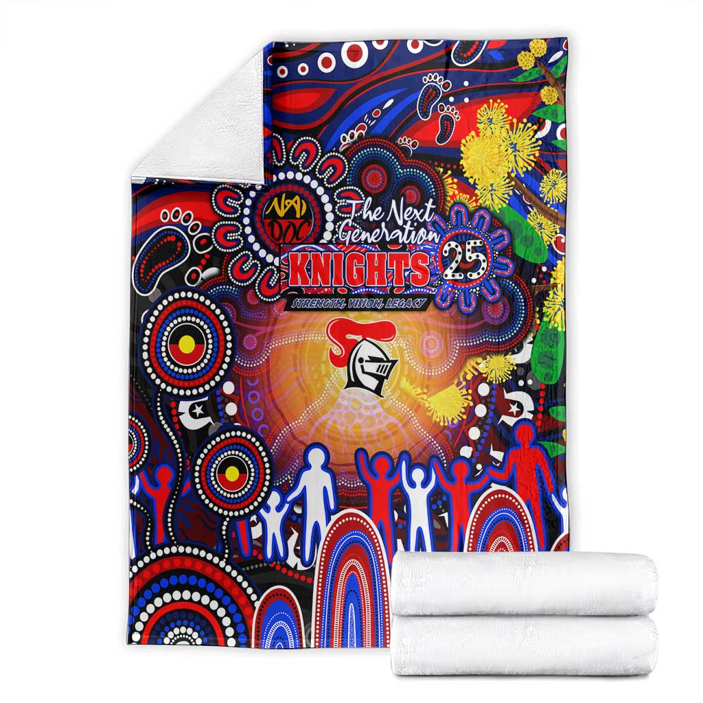 NAIDOC Week 2025 Knights Rugby Blanket Aboriginal Dot Painting
