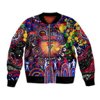 Personalised NAIDOC Week 2025 Knights Rugby Bomber Jacket Aboriginal Dot Painting