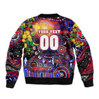 Personalised NAIDOC Week 2025 Knights Rugby Bomber Jacket Aboriginal Dot Painting