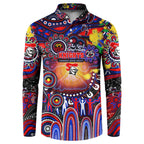 Personalised NAIDOC Week 2025 Knights Rugby Button Sweatshirt Aboriginal Dot Painting