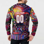 Personalised NAIDOC Week 2025 Knights Rugby Button Sweatshirt Aboriginal Dot Painting