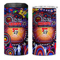NAIDOC Week 2025 Knights Rugby 4 in 1 Can Cooler Tumbler Aboriginal Dot Painting