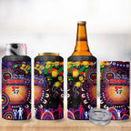 NAIDOC Week 2025 Knights Rugby 4 in 1 Can Cooler Tumbler Aboriginal Dot Painting