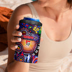 NAIDOC Week 2025 Knights Rugby 4 in 1 Can Cooler Tumbler Aboriginal Dot Painting