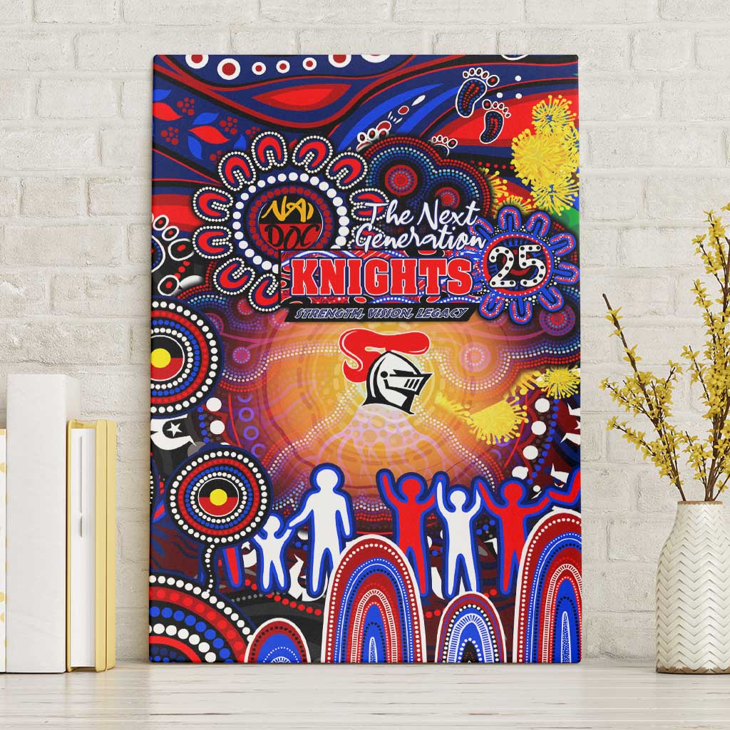 NAIDOC Week 2025 Knights Rugby Canvas Wall Art Aboriginal Dot Painting