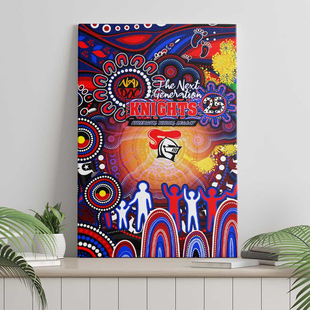 NAIDOC Week 2025 Knights Rugby Canvas Wall Art Aboriginal Dot Painting