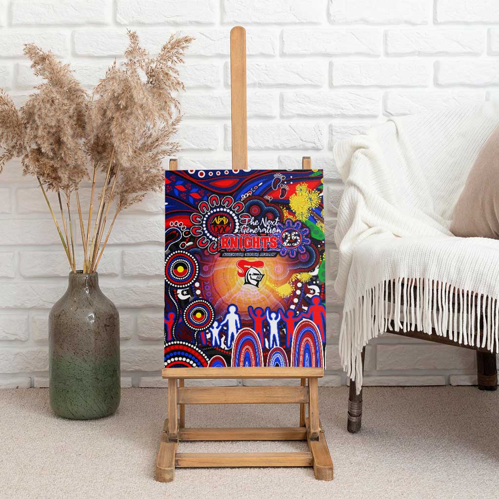 NAIDOC Week 2025 Knights Rugby Canvas Wall Art Aboriginal Dot Painting