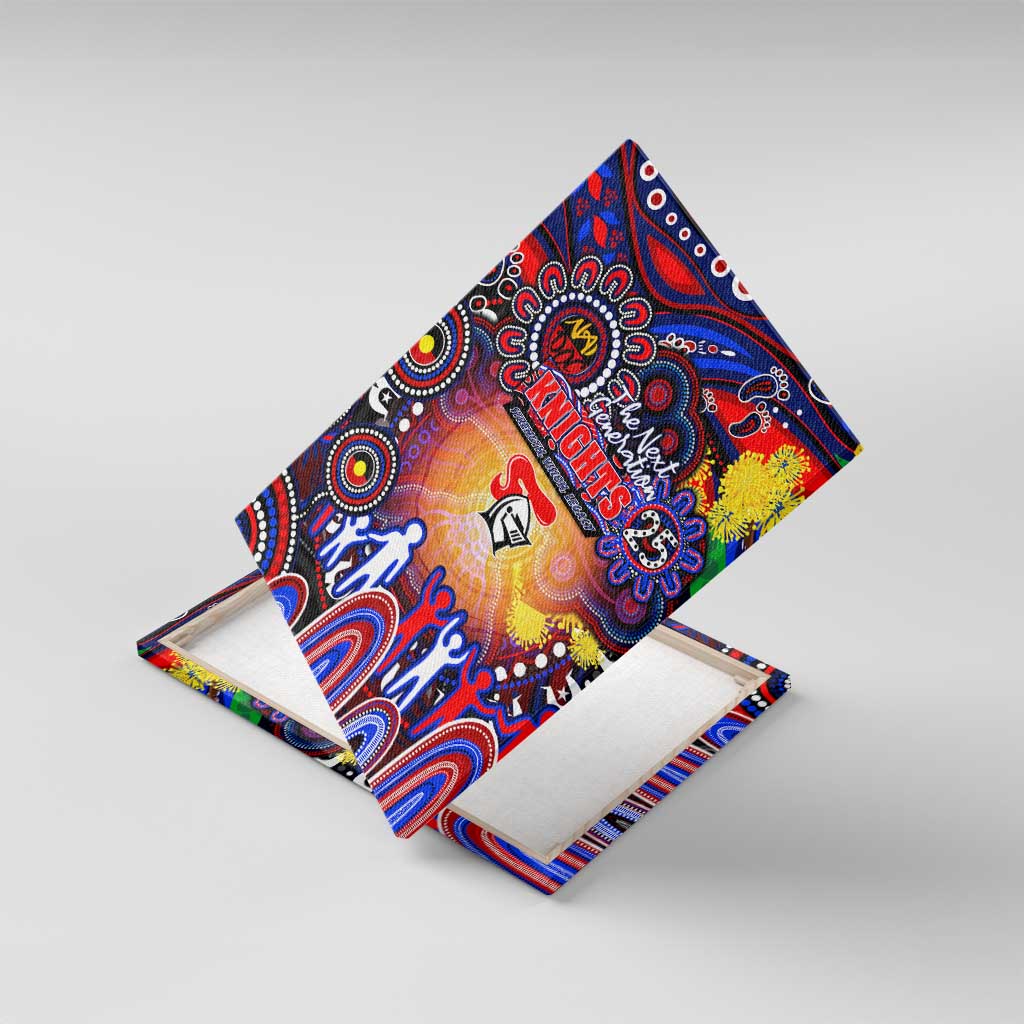 NAIDOC Week 2025 Knights Rugby Canvas Wall Art Aboriginal Dot Painting