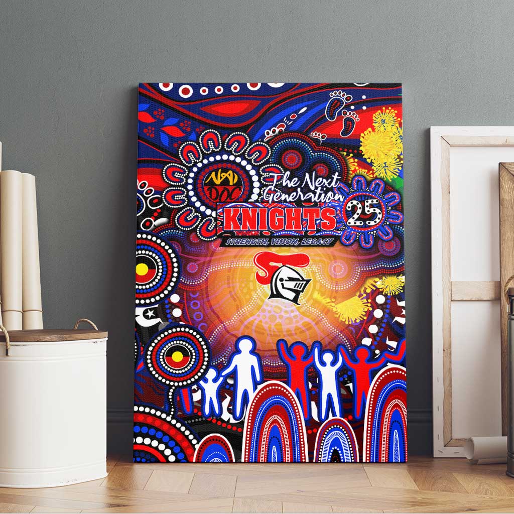 NAIDOC Week 2025 Knights Rugby Canvas Wall Art Aboriginal Dot Painting