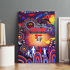 NAIDOC Week 2025 Knights Rugby Canvas Wall Art Aboriginal Dot Painting