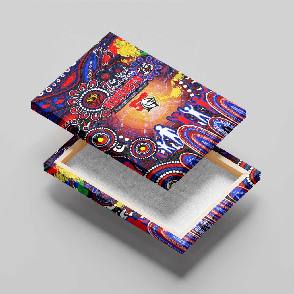 NAIDOC Week 2025 Knights Rugby Canvas Wall Art Aboriginal Dot Painting